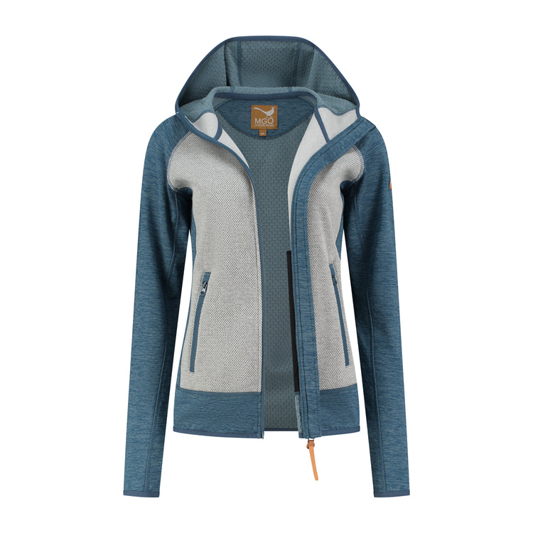Clara Women - Outdoor cardigan - Fleece lining - Blue CVO