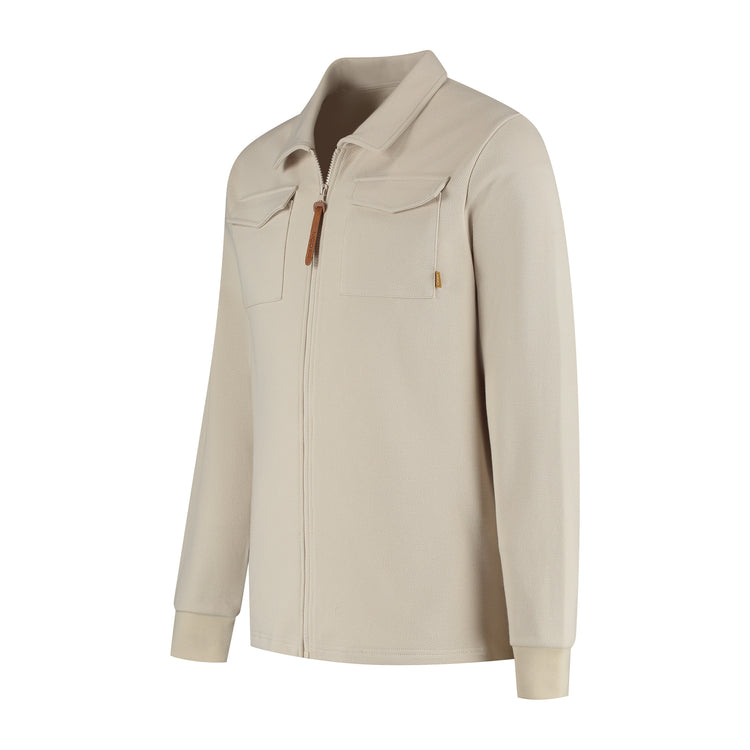 Penn Men - Outdoor cardigan - Fleece lining - Sand FL