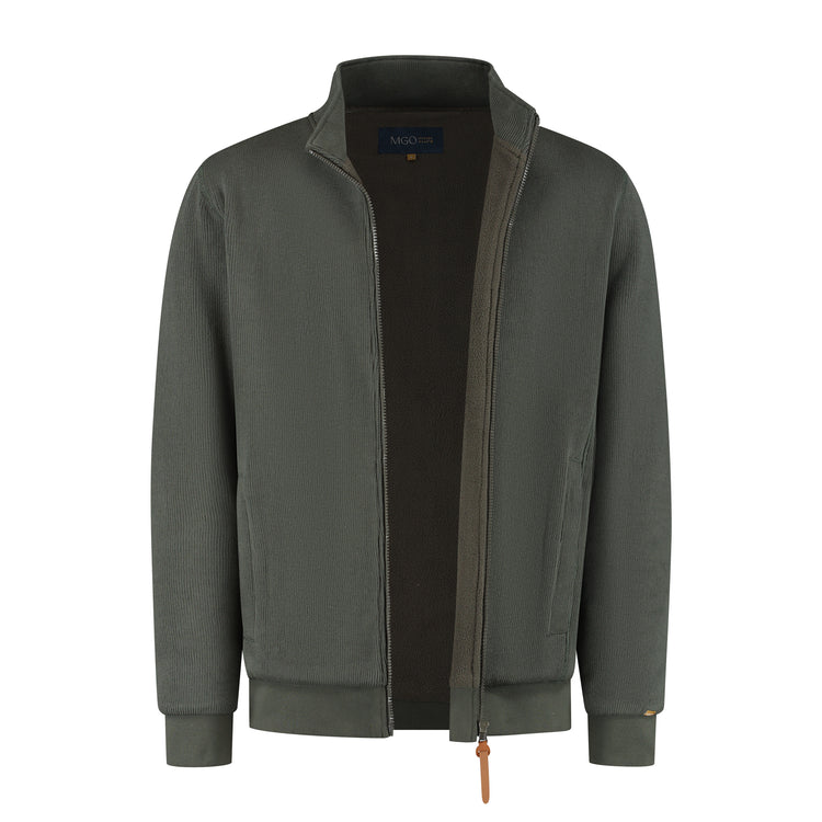 Kane Men - Outdoor cardigan - Fleece - Dark green CVO