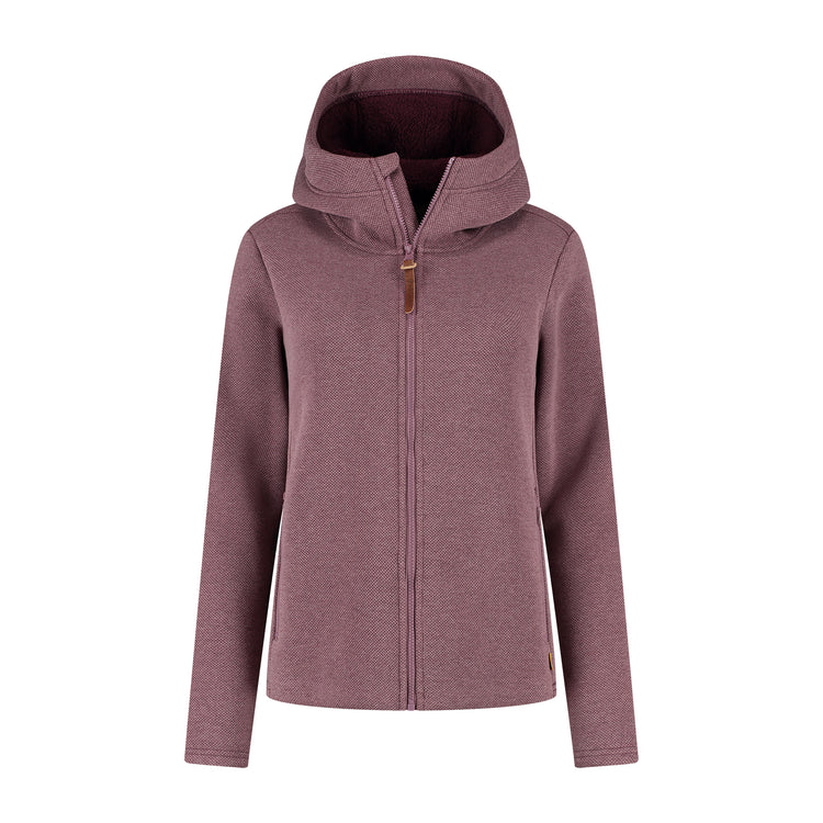 Macy Women - Outdoor cardigan - Fleece - Purple F