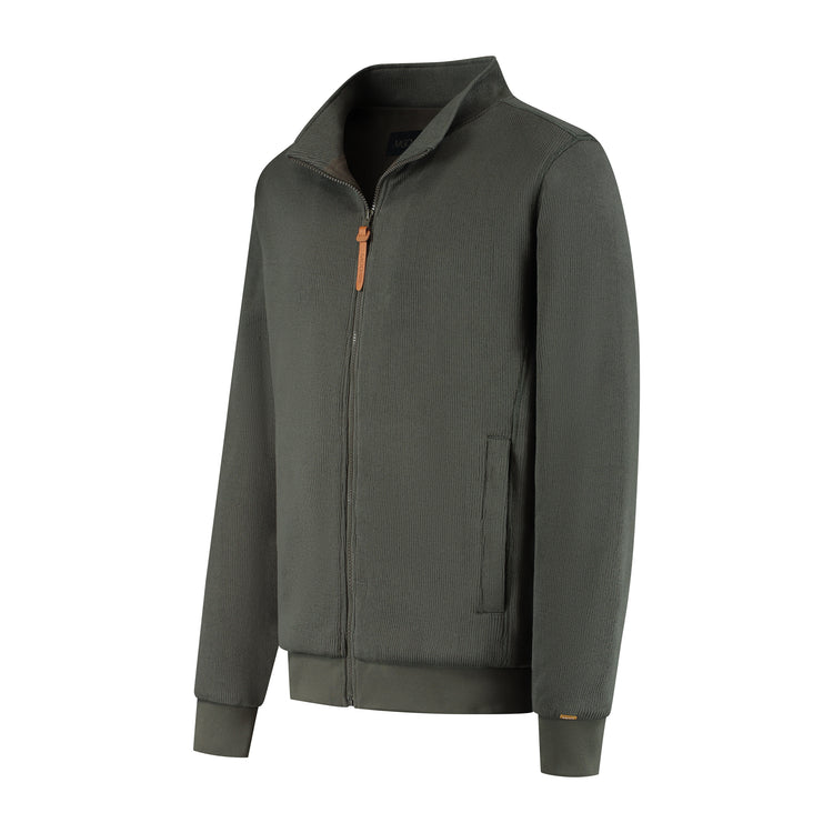 Kane Men - Outdoor cardigan - Fleece - Dark green FL
