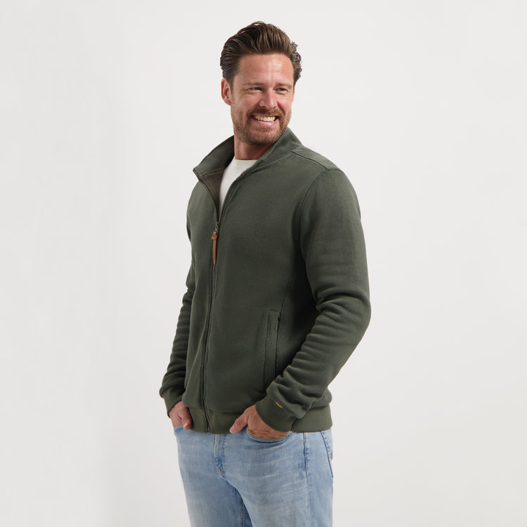Kane Men - Outdoor cardigan - Fleece - Dark green MV
