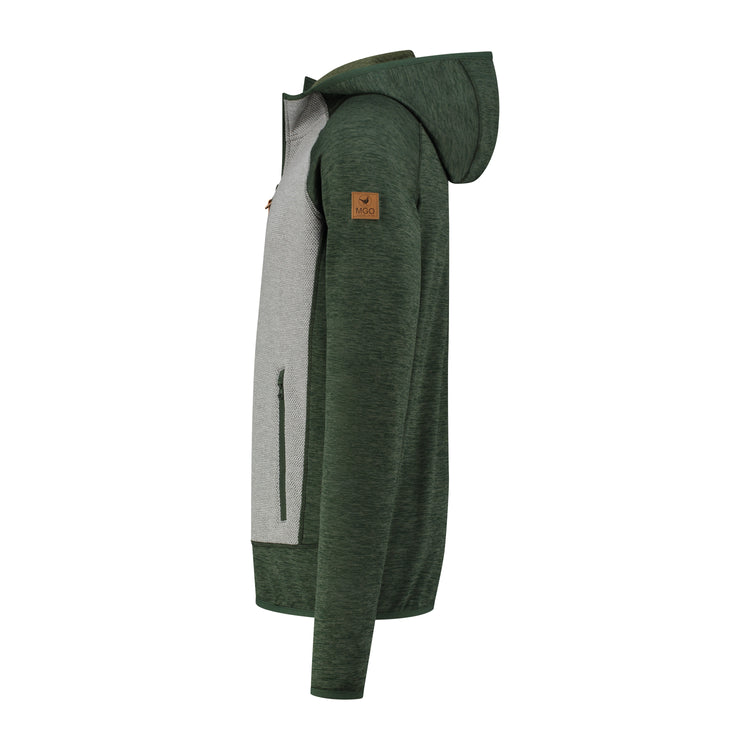 Cody Men - Outdoor cardigan - Fleece lining - Green L