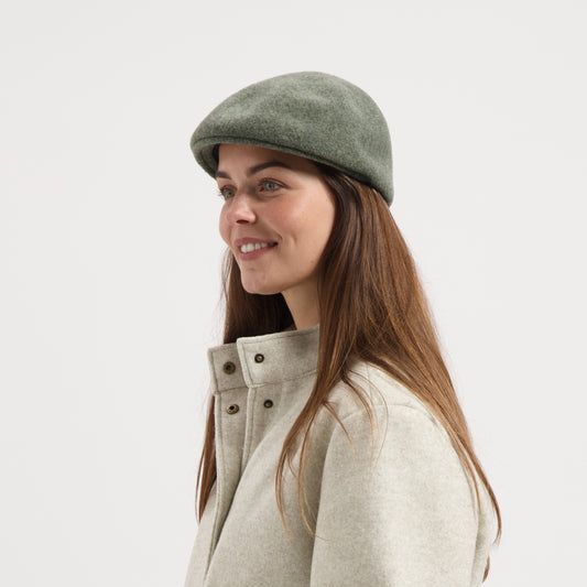 Milton Women - Flat Cap - Wool Blend - Green MV