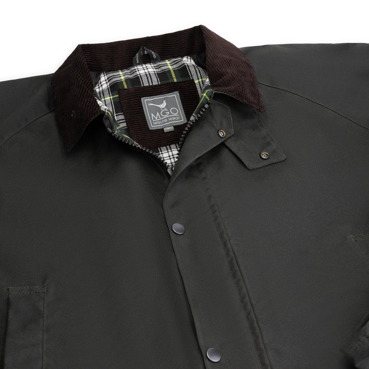 Boris - Wax jacket - Men - Olive DCB