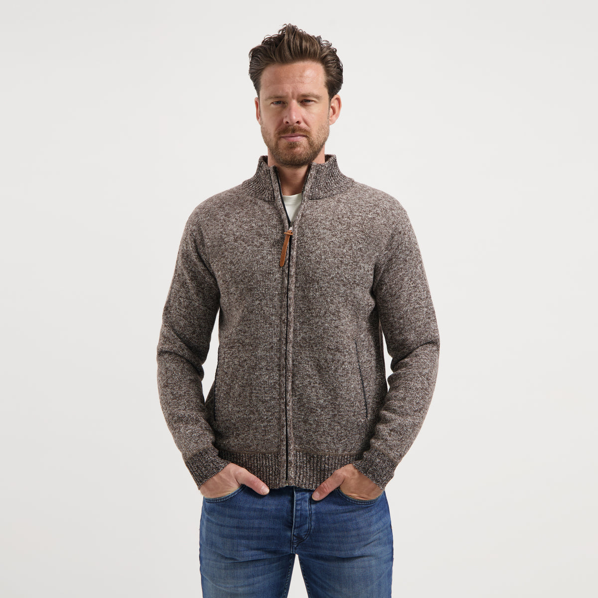 Patrick Men - Outdoor Vest - Fleece - Dark Brown MV