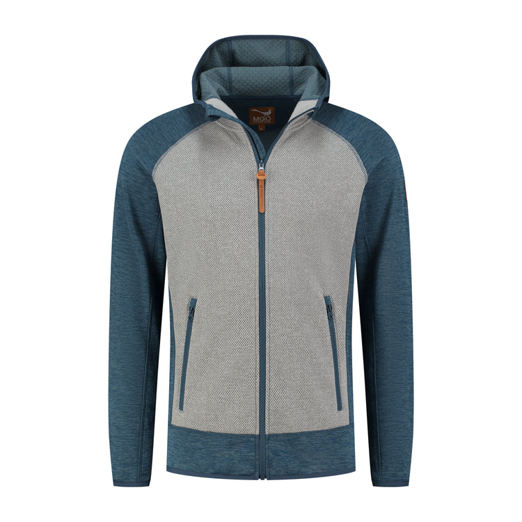 Cody Men - Outdoor cardigan - Fleece lining - Blue F