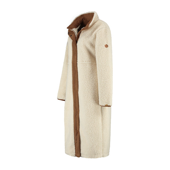 River Women - Lightweight coat - Teddy look - Off white FL