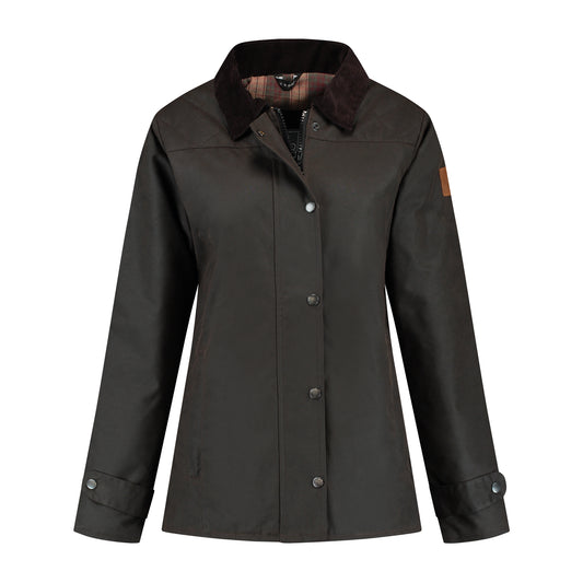 Meghan - Wax jacket - Lady - Brown F