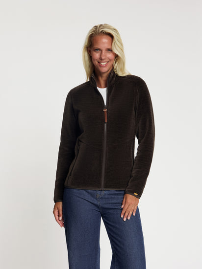 Holly Women - Outdoor Vest - Fleece - Dark Brown F