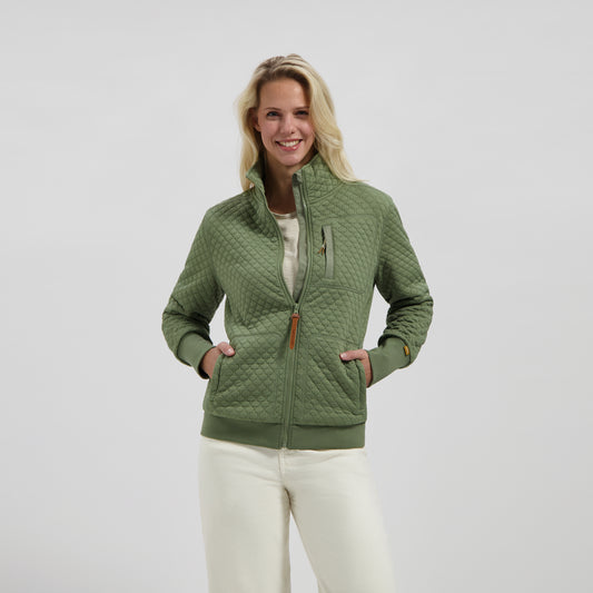 Flo Women - Outdoor cardigan - Green MV