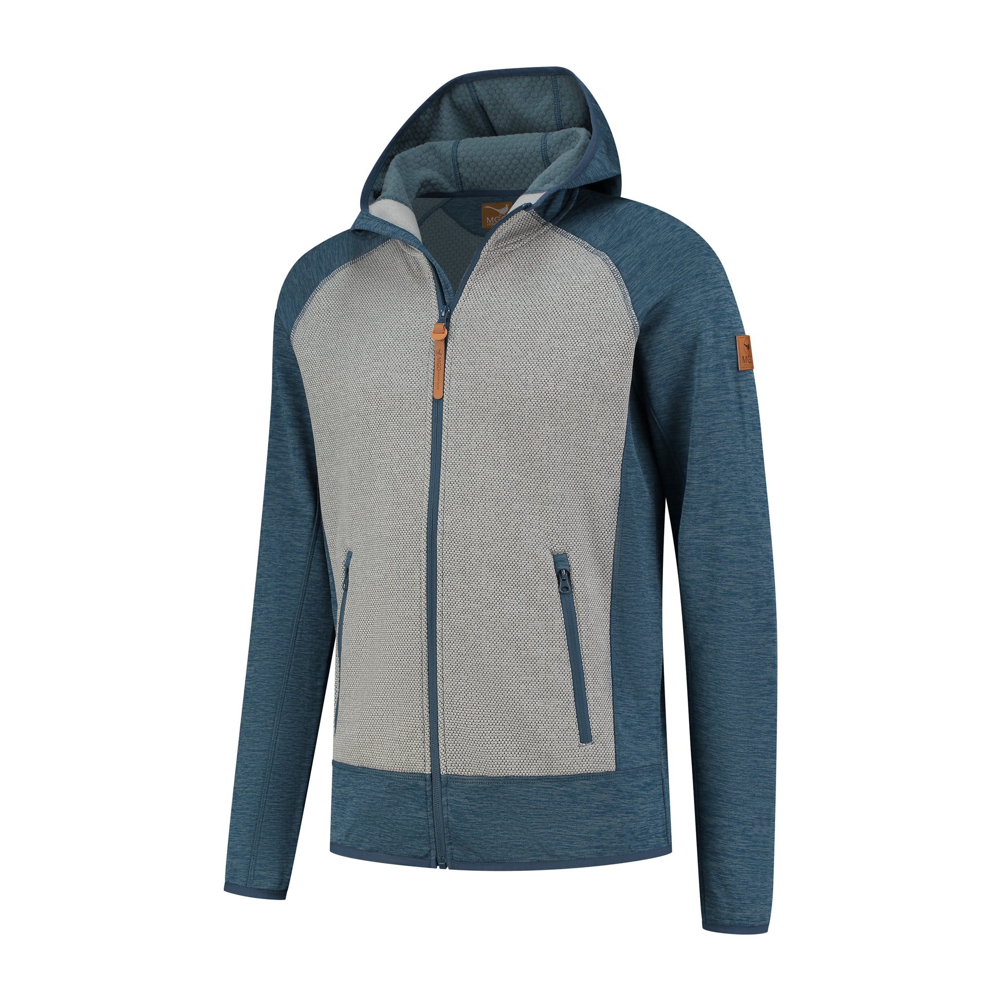 Cody Men - Outdoor cardigan - Fleece lining - Blue FL