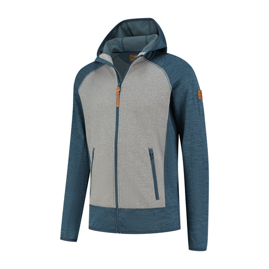 Cody Men - Outdoor cardigan - Fleece lining - Blue FL