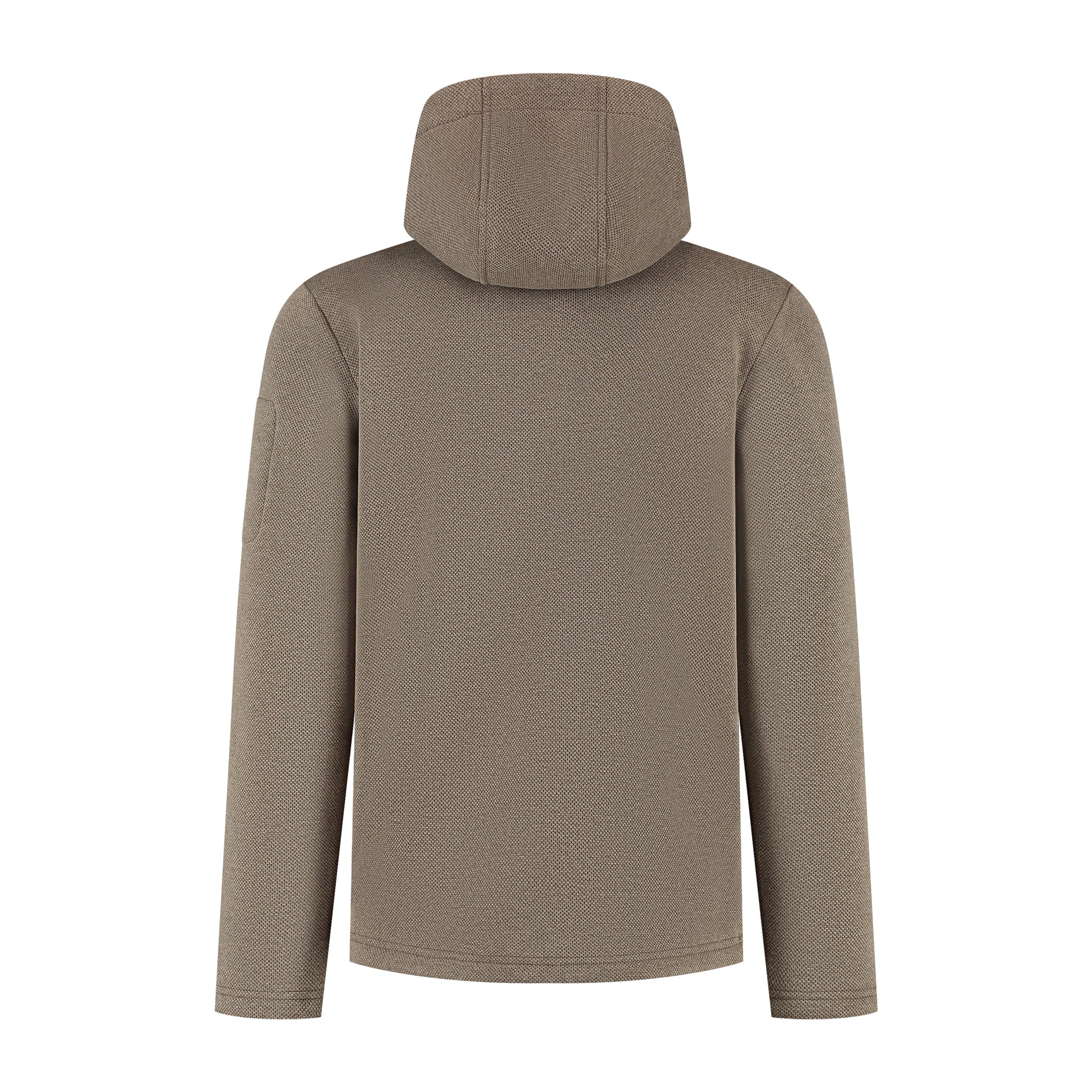 Maddox Men - Outdoor cardigan - Fleece - Dark brown B