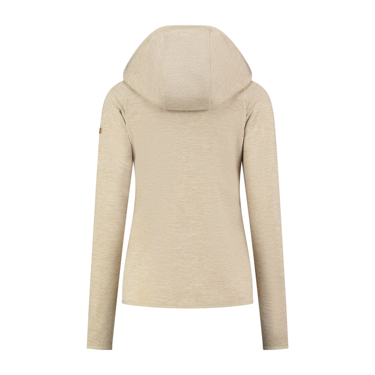 Clara Women - Outdoor cardigan - Fleece lining - Sand B