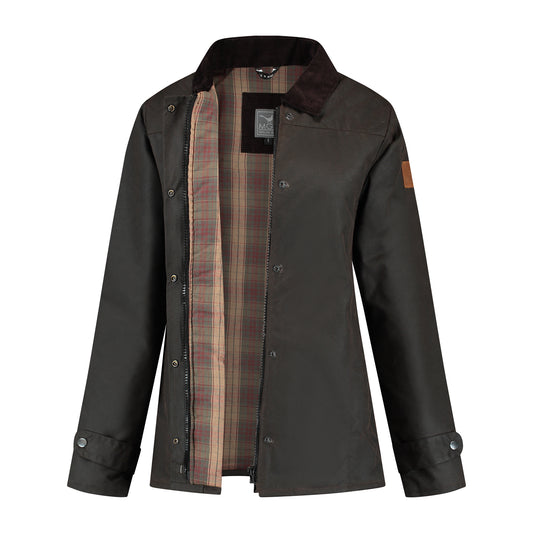 Meghan - Wax jacket - Lady - Brown CVO