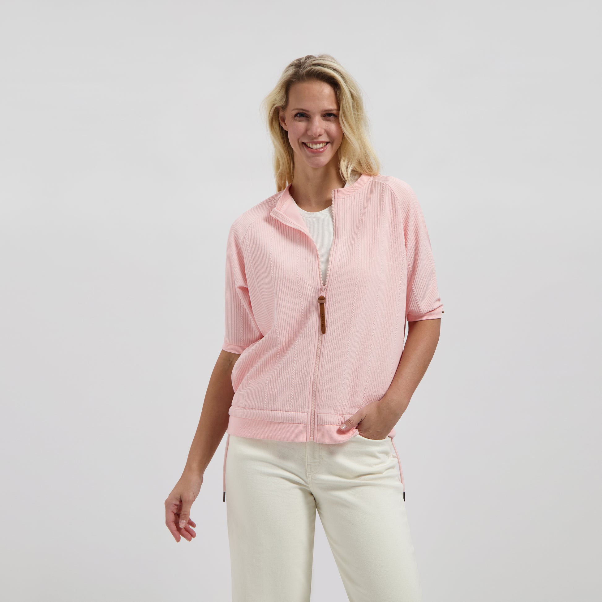 Yule Women - Cardigan - Short sleeves - Pink MV