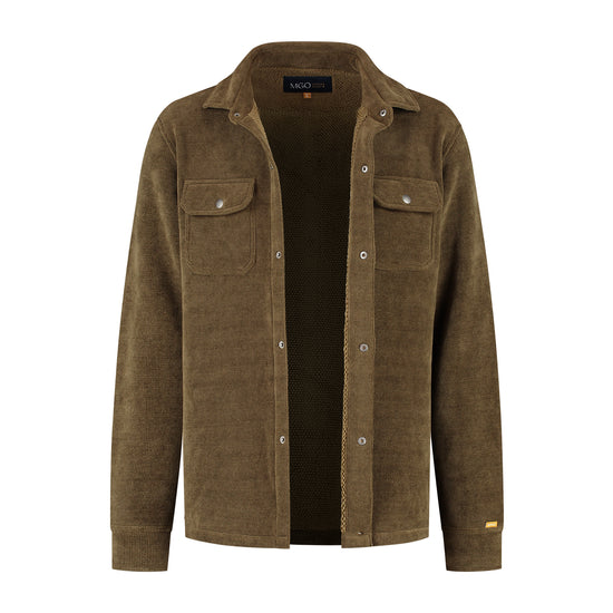 Zain Men - Overshirt - Fleece cardigan - Dark brown CVO