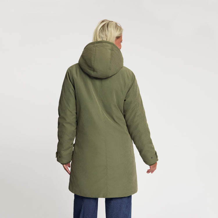 Sarah Women - Mid-Length Winter Coat - Green MV3