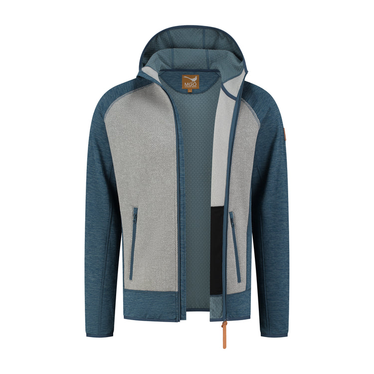 Cody Men - Outdoor cardigan - Fleece lining - Blue CVO