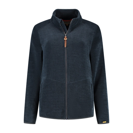 Willow Women - Outdoor cardigan - Bonded fleece - Navy F