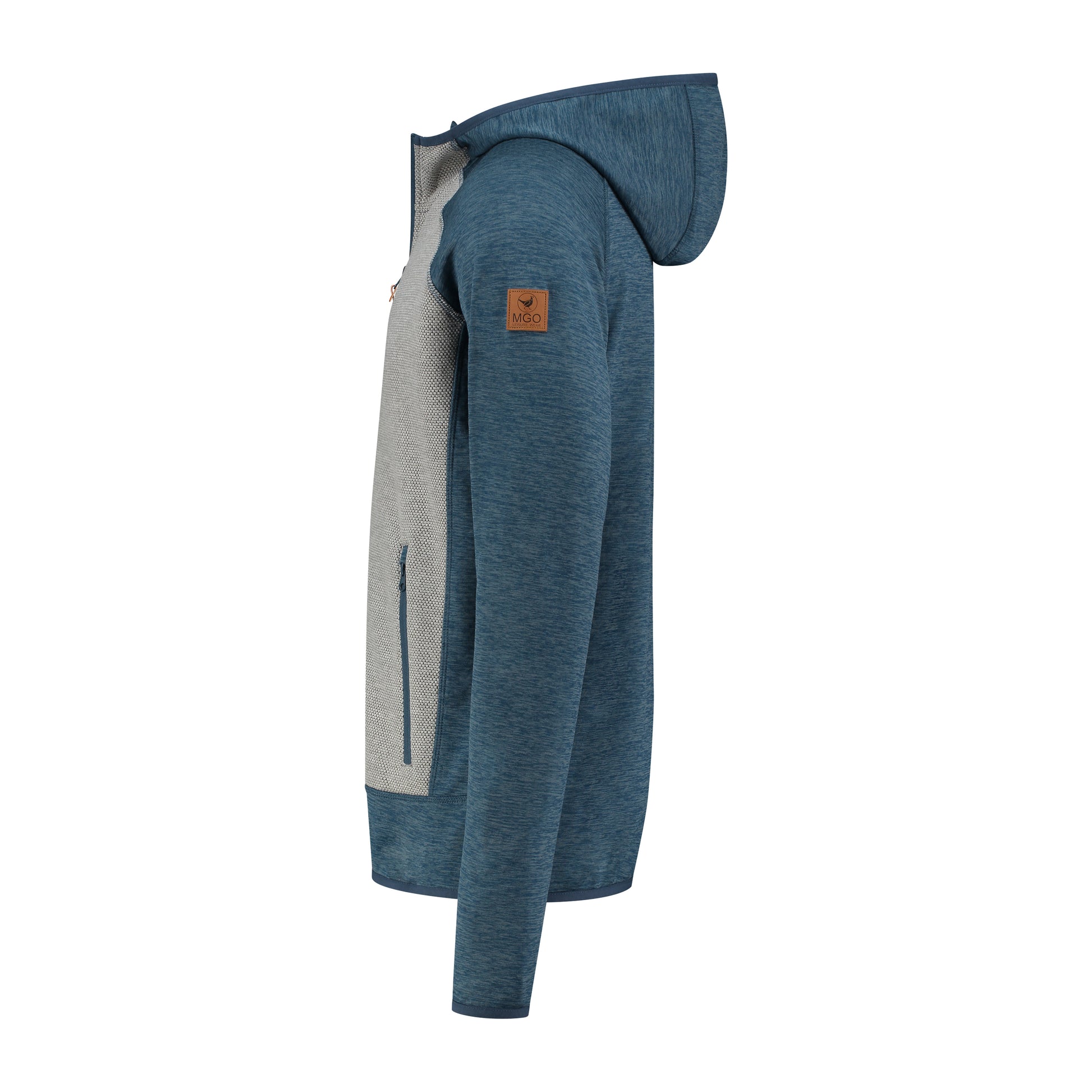 Cody Men - Outdoor cardigan - Fleece lining - Blue L