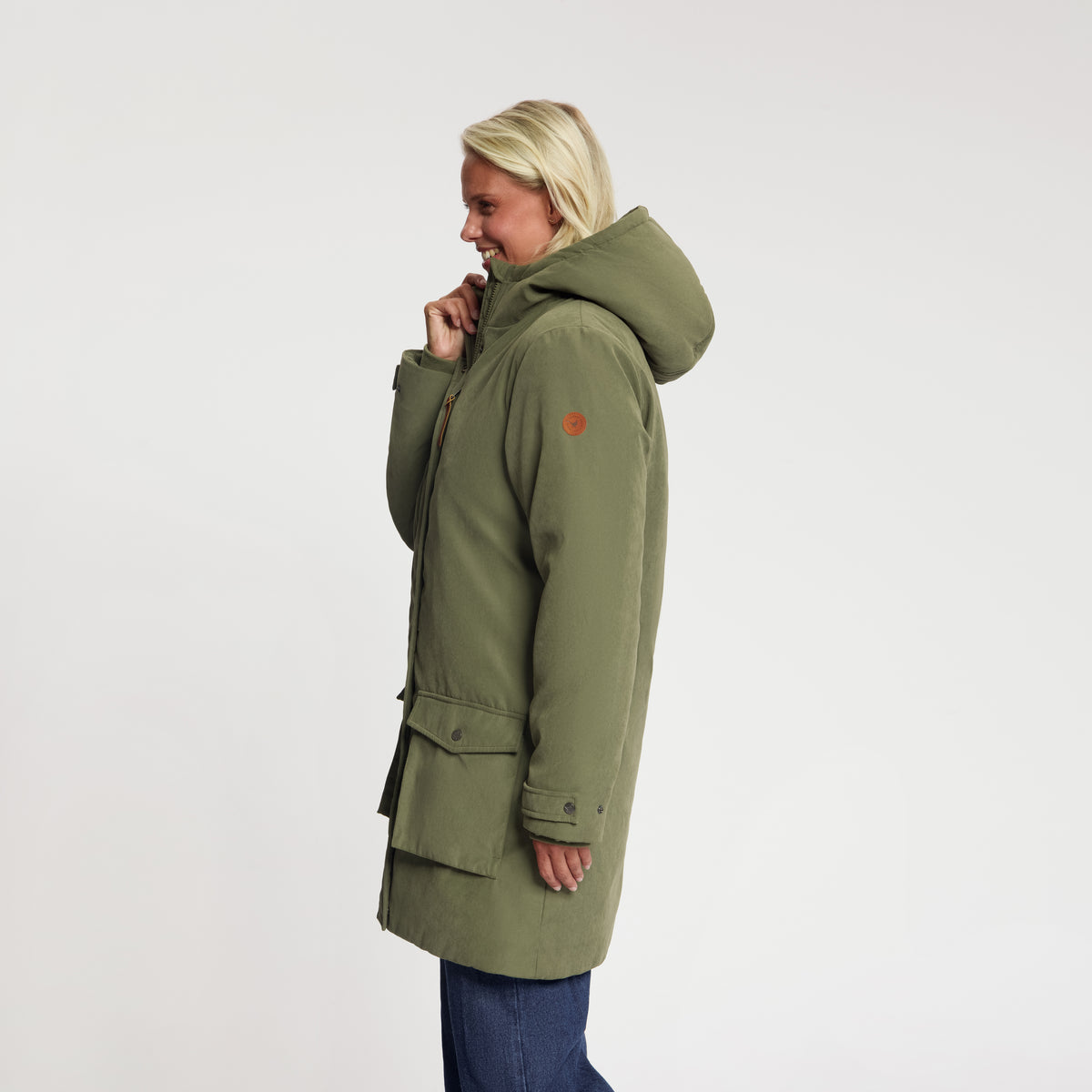Sarah Women - Mid-Length Winter Coat - Green MV2