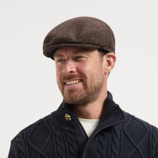 Wells Men - Cap - Wool Blend - Brown MV
