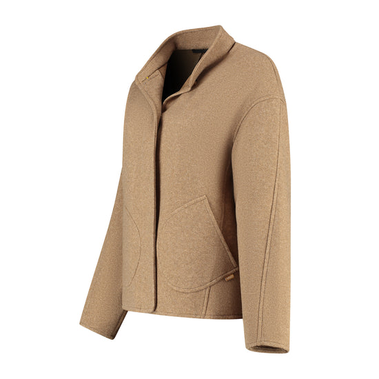 Camilla Women - Lightweight Jacket - Wool look - Light brown FL