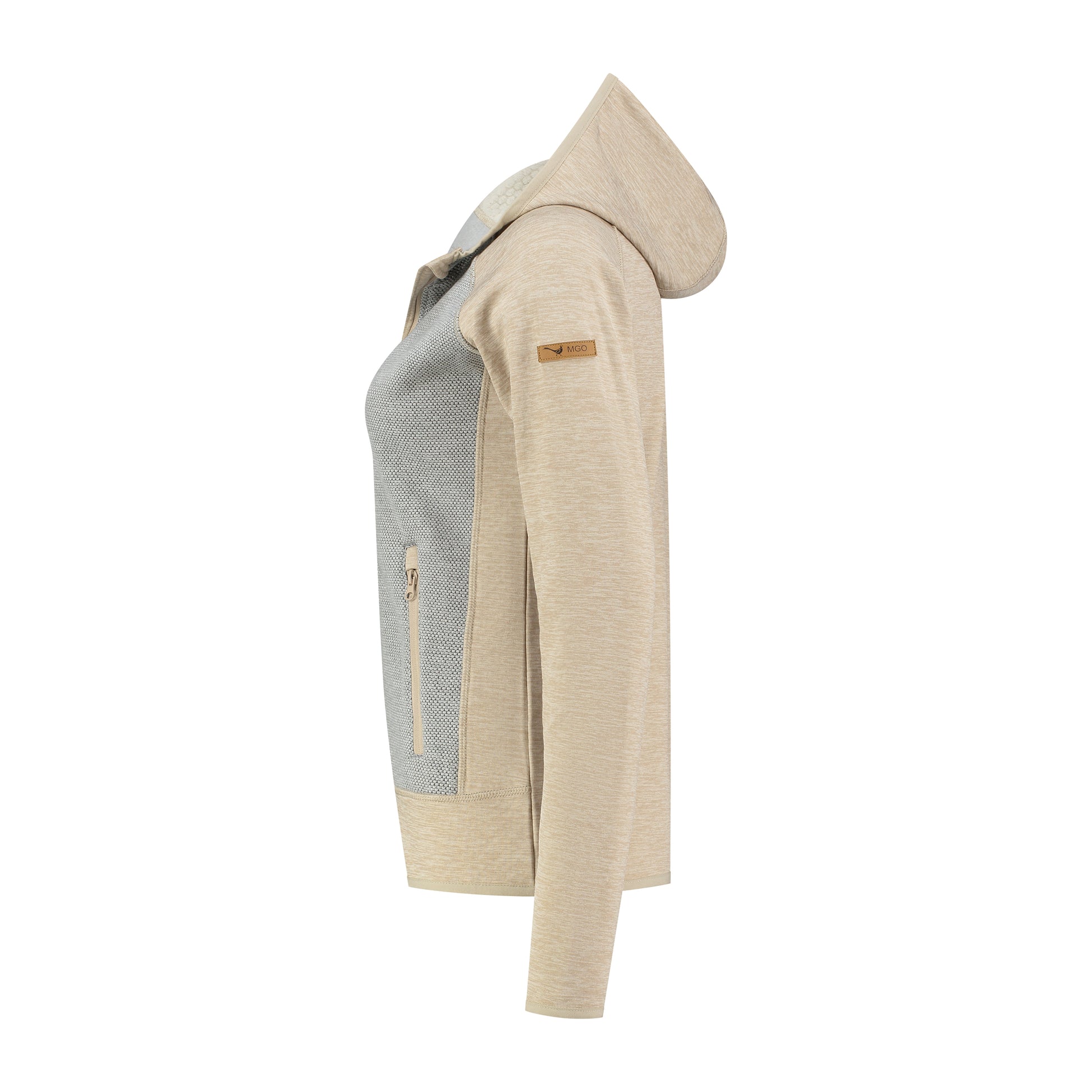 Clara Women - Outdoor cardigan - Fleece lining - Sand L