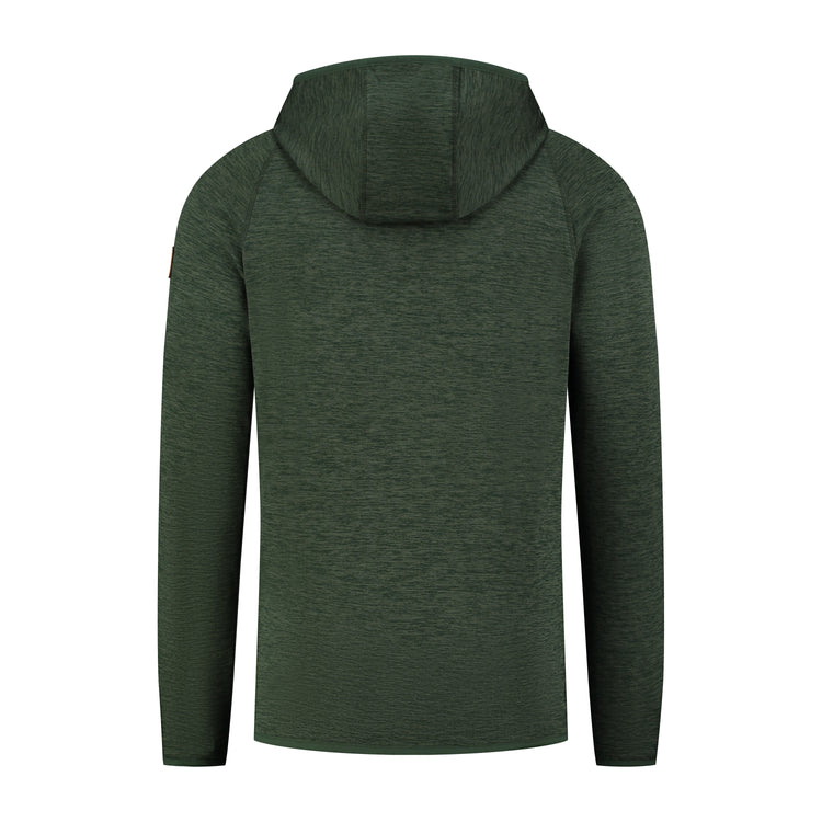 Cody Men - Outdoor cardigan - Fleece lining - Green B