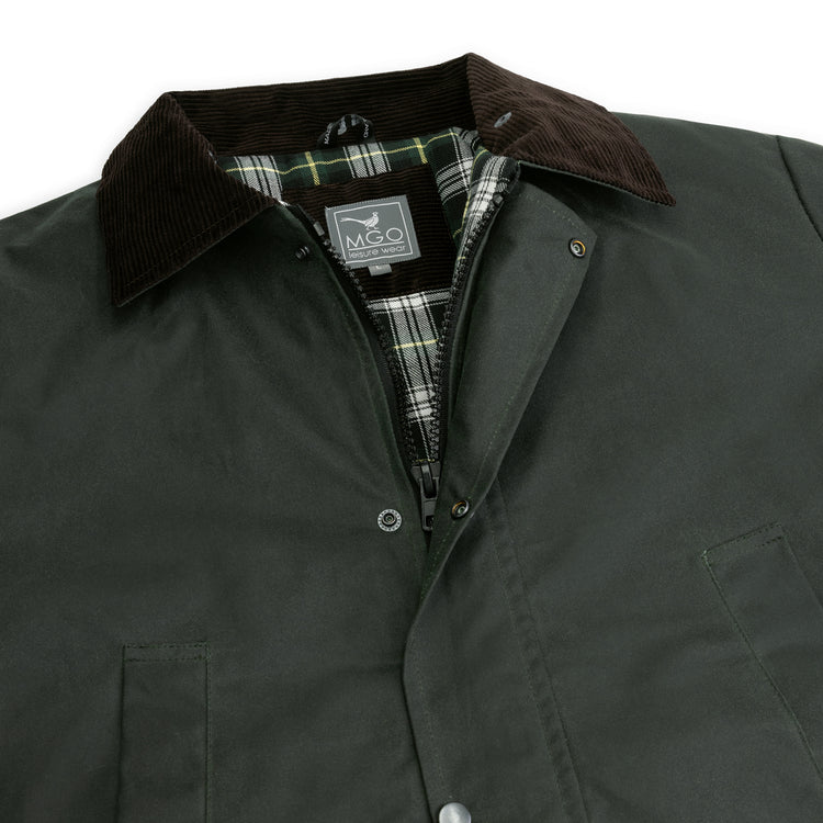 Brandon - Wax jacket - Men - Olive DCB