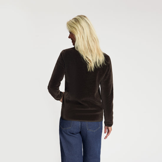 Holly Women - Outdoor Vest - Fleece - Dark Brown MV3