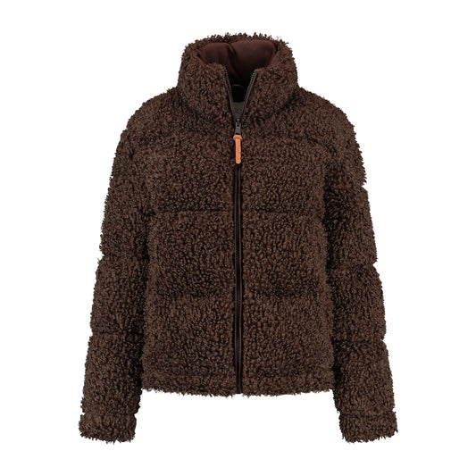 Bente Women - Puffer Jacket - Teddy - Dark Brown F