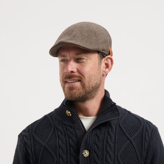 Thorne Men - Flat Cap - Wool Blend - Brown MV