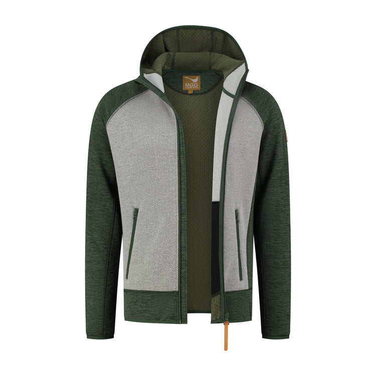 Cody Men - Outdoor cardigan - Fleece lining - Green CVO