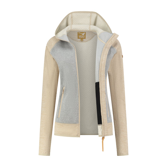 Clara Women - Outdoor cardigan - Fleece lining - Sand CVO