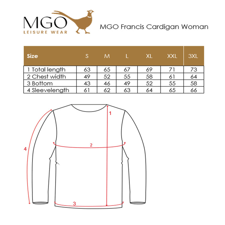 Francis Women - Outdoor cardigan - Fleece lining - Blue SC