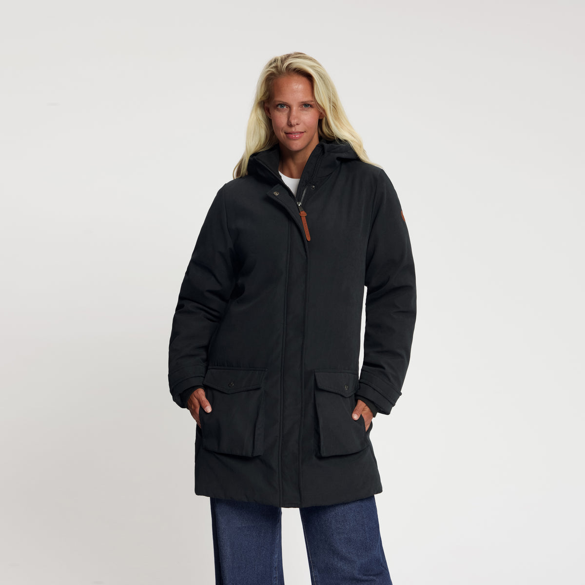 Sarah Women - Mid-Length Winter Coat - Black MV