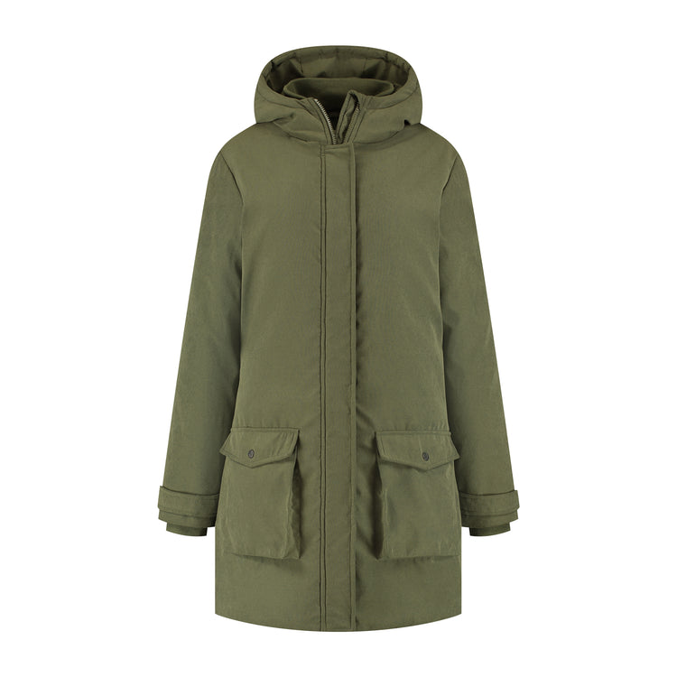 Sarah Women - Mid-Length Winter Coat - Green F