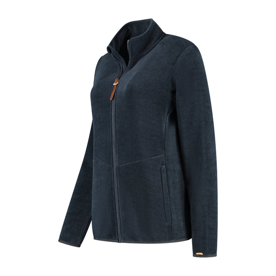 Willow Women - Outdoor cardigan - Bonded fleece - Navy FL