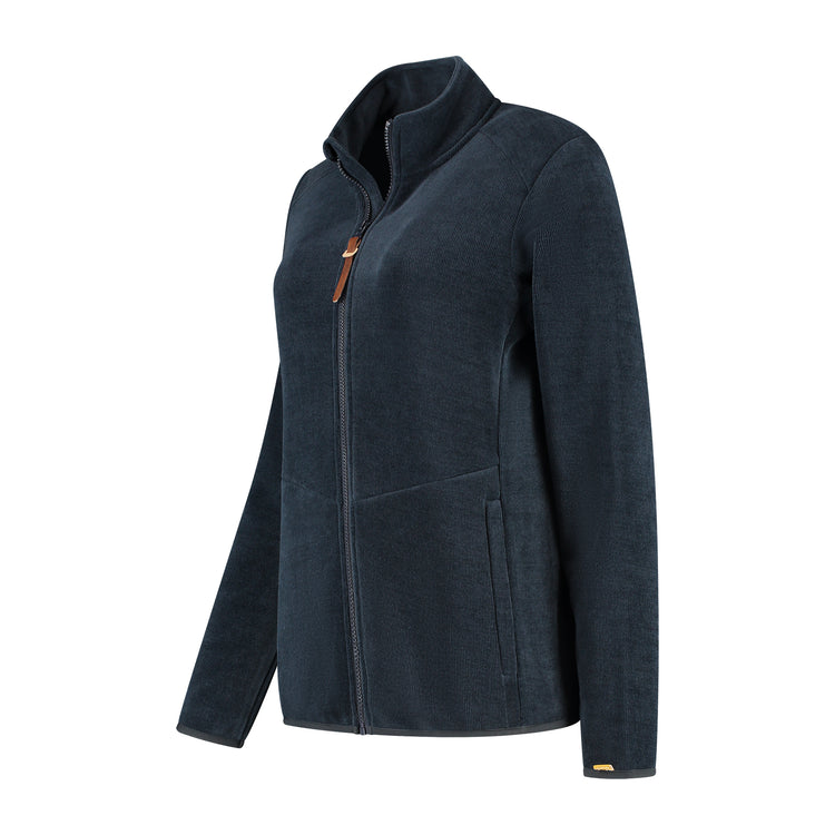 Willow Women - Outdoor cardigan - Bonded fleece - Navy FL
