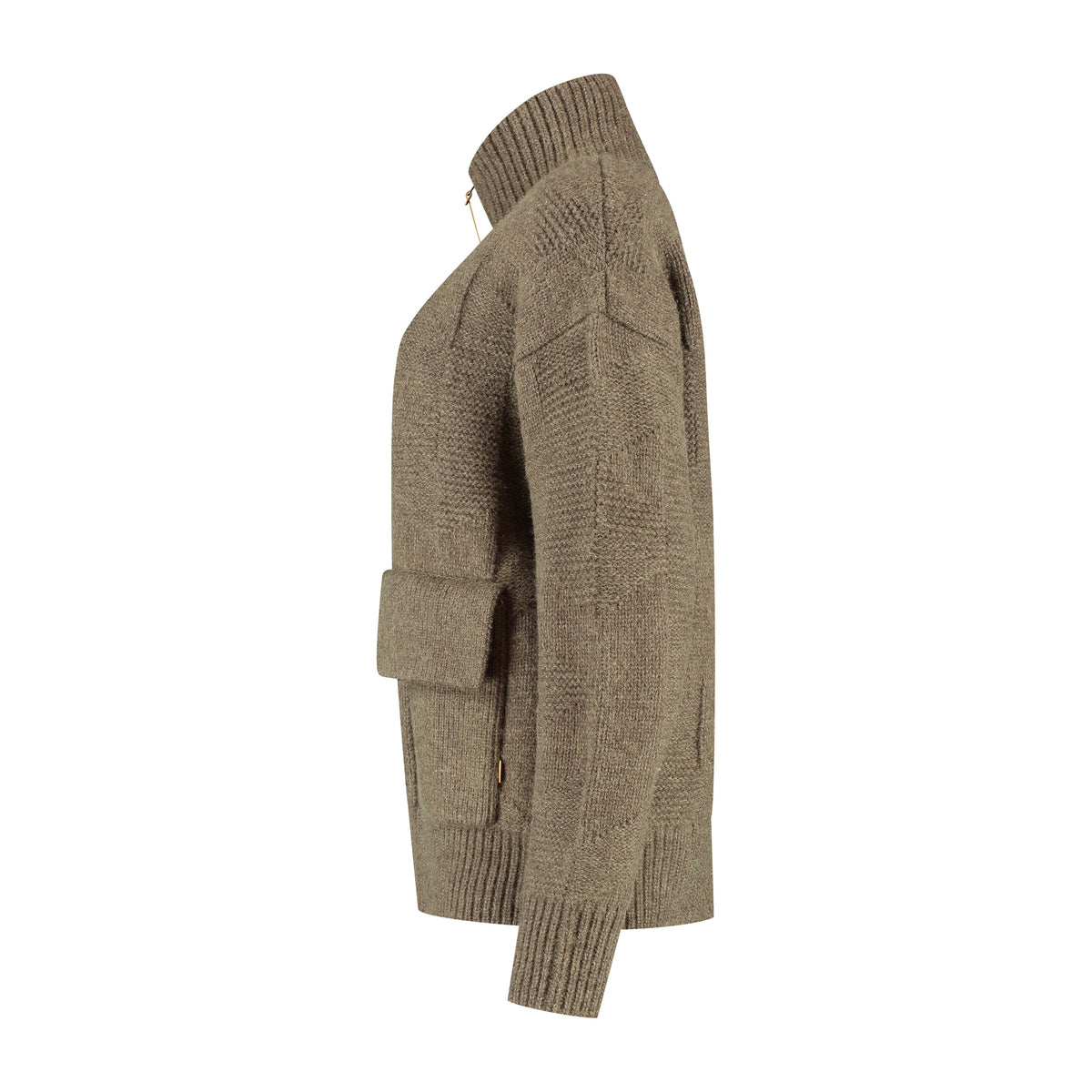 Tamar Women - Cardigan - Coarse knit - Brown L