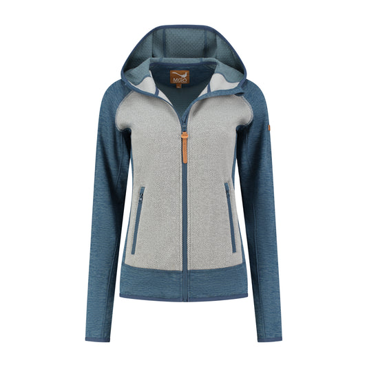 Clara Women - Outdoor cardigan - Fleece lining - Blue F